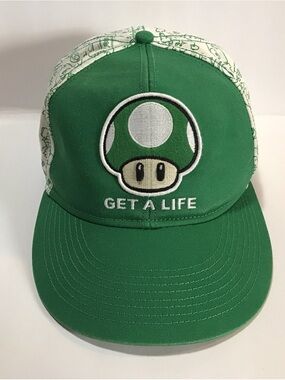 Nintendo Green Mushroom 'Get A Life' Hat